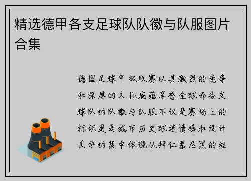 精选德甲各支足球队队徽与队服图片合集